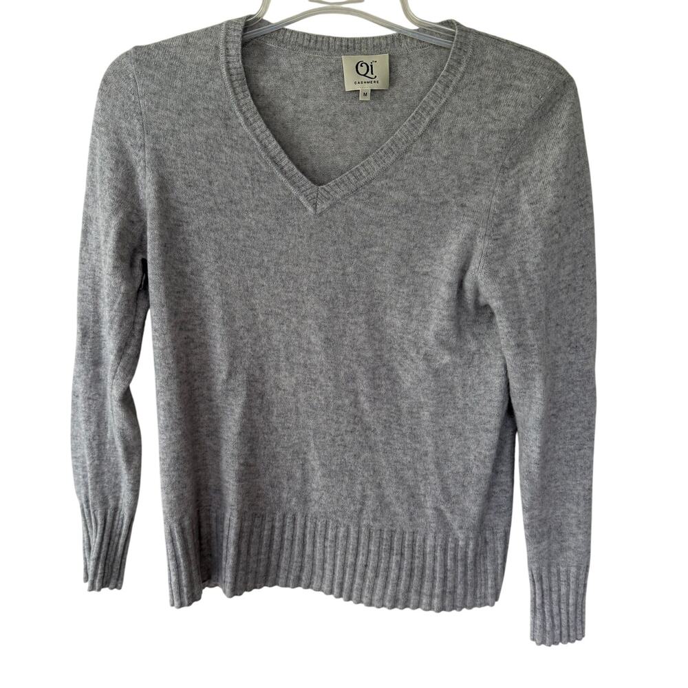 QÍ Cashmere Size M Gray pullover sweater